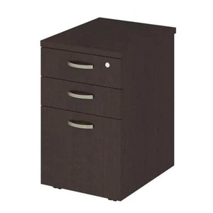 Scranton & Co 3 Drawer Mobile File Cabinet in Mocha Cherry - Picture 1 of 9