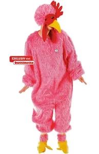 NEU - Crazy Chicken Hühnerkostüm pink Damen Herren Fastnacht Karneval Huhnkostüm - Bild 1 von 5