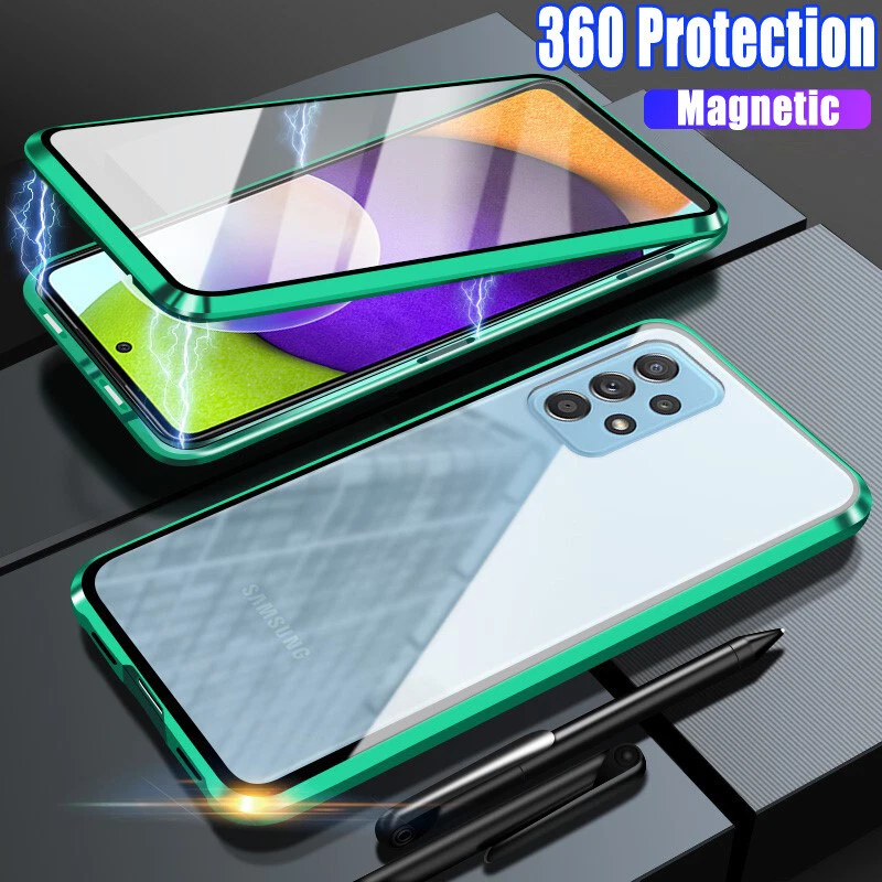 360° Magnetic Double Side Glass Metal Case for Samsung S25 S24 S23 S22 Ultra A54 - Image 1 of 4