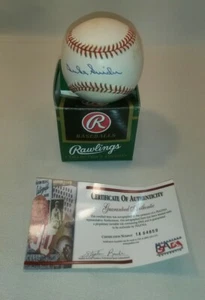 ☆ DUKE SNIDER #4 AUTOGRAPHED MAJOR LEAGUE RAWLINGS BASEBALL PSA Cert 64859 - Picture 1 of 8