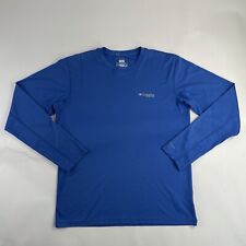 Columbia Sportswear Shirt Small Blue Mens Sweat Activated Cooling Omni Freeze