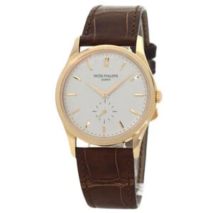 PATEK PHILIPPE Calatrava Watches 5196R-001 K18 Pink Gold/Leather mens - Picture 1 of 24