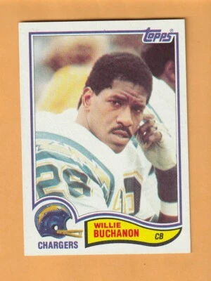 Willie Buchanon San Diego Chargers 1982 Topps #227 San Diego State Aztecs 7Q - Image 1 of 2