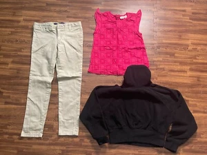 Lot of 3 pcs Kids Size 7: 1 pcs Pants, 1 pcs Hoodie, 1 pcs Top  - Picture 1 of 6