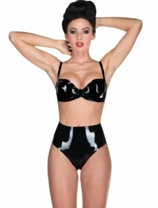 Libidex Modesta Briefs Latex High-waisted briefs, Black, Brand New, AUS Stock - Picture 1 of 5