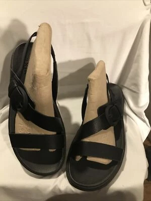 Naturalizer Women's Hope Black Faux Leather Slingback Sandals Sz 8M $35 - Image 1 of 4