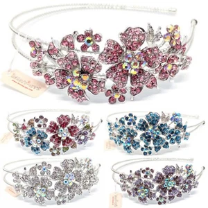 New Fashion Crystal Rhinestones metal big Flower Headband head-wear Accessories  - Picture 1 of 7