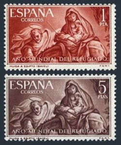 Spain 969-970,MNH. Mi 1221-1222. World Refugee Year WRY-1960. Flight into Egypt. - Picture 1 of 1