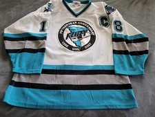 Game Worn Muskegon Fury 15th Anniversary Rustyn Dolyny Hockey Jersey UHL IHL