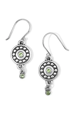 Brighton Pebble Dot Peridot-Green Reversible French Wire Earrings-NWT W/ Pouch - Imagem 1 de 4
