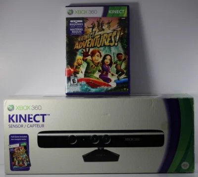 Microsoft Xbox 360 Kinect Sensor CIB Nice Box with Game - Image 1 of 4