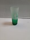 NEW YORK City Sky Line Twin Towers Shot Glass / Green Frosted / 823-gw1