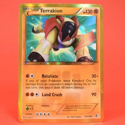 Pokemon TCG English Card Boundaries Crossed Shining Terrakion 151/149 Secret - Image 1 of 4