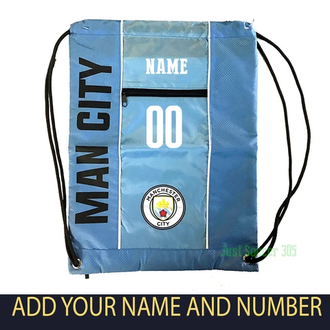 manchester city fc cinch bag sack soccer backpack add your name and number new 1 Cover