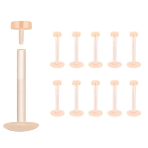 10-100PCS Silicone Push In Labret Lip Ring Flat Ear Helix Earring Retainer 16G - Picture 1 of 15