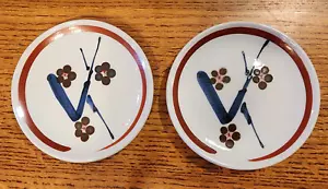 2 Kutani Ware Masahiko Tokuda Yasokichi Plum plates - Picture 1 of 5