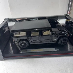 (Very Rare) Black Premiere Edition GM Hummer H1 SUV Wagon 1:18 Diecast - Picture 1 of 8