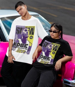 Unisex T-Shirt Graphic Tee Kobe Bryant SLAM NBA Los Angeles Lakers Retro - Picture 1 of 12