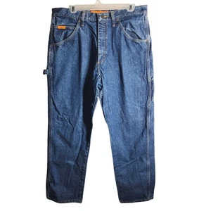 Wrangler FR Flame Resistant Work Jeans 34x32 Blau Baumwolle Carpenter Utility - Bild 1 von 11