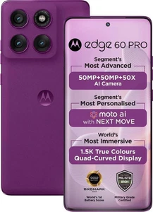 MOTOROLA Edge 60 Pro 5G (Purple 512GB 16GB RAM)Dimensity 8350“NO TARIFFS IN USA” - Picture 1 of 23