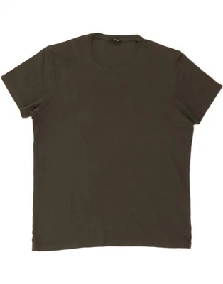 Camiseta top grande de algodón caqui MASSIMO DUTTI para hombre AJ05 Foto 1 de 3
