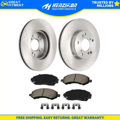 11.1" Front Disc Rotors Ceramic Brake Pads for 2006 Honda Accord Civic Acura CSX - Image 1 of 2
