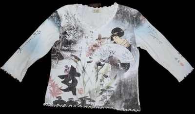 Vntg Renaissance Japanese Geisha Woman Size M - Image 1 of 4