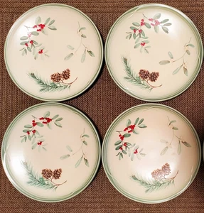 Pfaltzgraff Winterwood  Canvas Tan  4 Dinner Plates 11"  ๐ - Picture 1 of 11