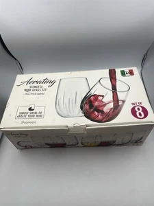 Shannon Godinger Belüftung Stiellose Weingläser 8er Set - Made in Italy - NEU - Bild 1 von 9