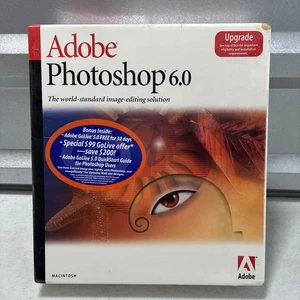 Adobe Photoshop 6.0 For Mac Macintosh In Box NIB Never Opened NEW SEALED - Picture 1 of 6