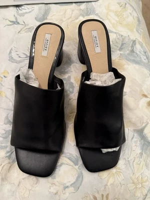 Office Leather Black Mules  - Image 1 of 4