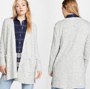 Madewell Donegal Kent Cream and Gray Long Open Cardigan Sweater Womens Size XS - Picture 1 of 7