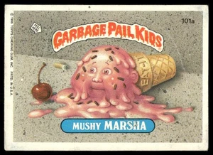 1986 Topps Garbage Pail Kids Serie 3 #101a Mushy Marsha con derechos de autor - Imagen 1 de 2