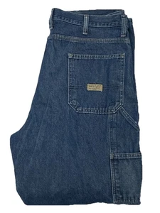 Wrangler Fleece Lined Jeans Mens 36X34 94GRWSD Blue Denim Carpenter Workwear - Picture 1 of 9