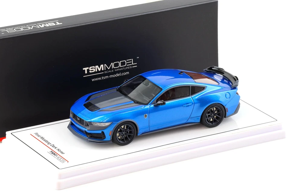 1:43 TSM Modello Ford Mustang Dark Horse 2024 Grabber Blue TSM430836 - Immagine 1 di 3