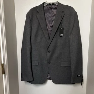 Michael Kors Sport Coat Mens 48L  42 W Modern Fit NWT Grey Gray Blazer Jacket - Picture 1 of 11