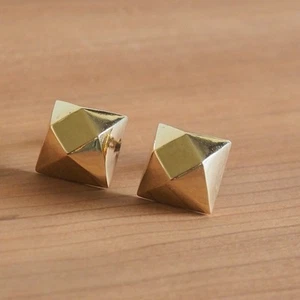 Vintage Japanese Earrings - Unique Design & Gold Tone - Rare Retro Style - Picture 1 of 15