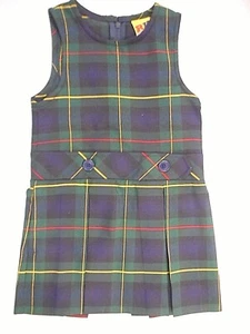 Girls R/K Multi-Color Plaid Uniform Jumper Dress Reg. &plus Sizes 3 - 14 1/2 - Picture 1 of 6