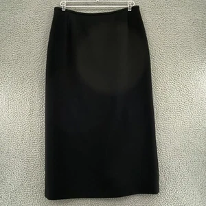 Le Suit Skirt Womens 12 Petite Black Midi Straight Pencil Office Career Casual - Picture 1 of 10
