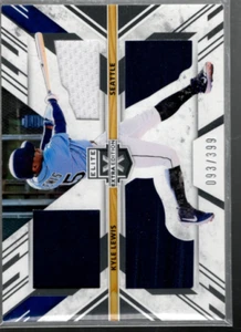 B4583- 2019 Elite Extra Edition Triple Silhouettes Black 4 Kyle Lewis Jersey/399 - Picture 1 of 2
