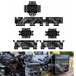 Top Side Case Stickers Pannier Decal For BMW R1200GS/LC/ADV R1250GS/ADV Black - Picture 1 of 9