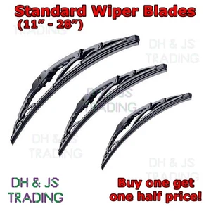 Scheibenwischerblätter Standard Universal Passform Scheibe Ford Fiat Vauxhall Seat VW - Bild 1 von 1