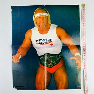 Hulk Hogan Vintage Rare Wrestling Poster 1985 WWF Collectable 39cm - Picture 1 of 3
