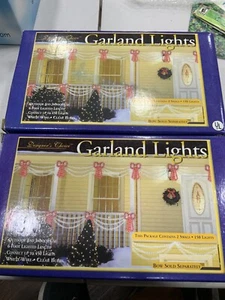 2 Designer's Choice Garland Lights 150 Clear Bulbs 6' Lighted Length NEW NIB VTG - Picture 1 of 2