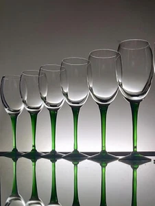 Saara Hopea, set of six "Traviata" white wine glass Nuutajarvi - Picture 1 of 7