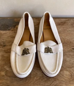 Ralph Lauren Vintage 80’s White Leather Loafers Crest Bench Made Maine USA 10M RARE! - Bild 1 von 14