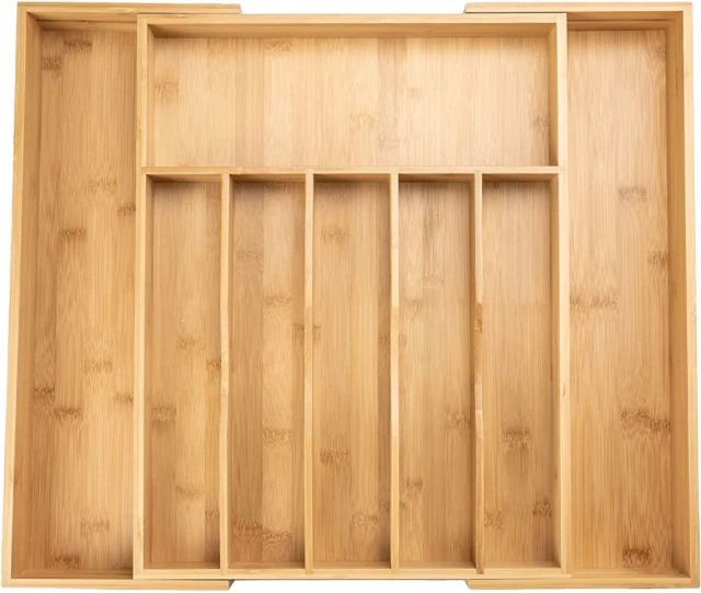 SMIRLY Kitchen Drawer Organizer - Brown