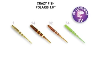 CRAZY FISH POLARIS 1.8" Soft Eatable Lures UV Lightning 8pcs Java Stick - Picture 1 of 31