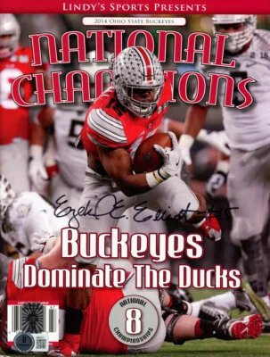 Revista firmada por Ezekiel Elliott Ohio State National Champions BAS 47493 Foto 1 de 2
