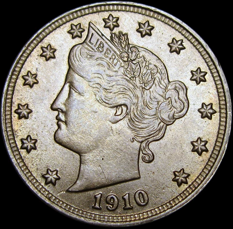 1910 Liberty V Nickel  ---- GEM BU++ ----  #M798 Cover